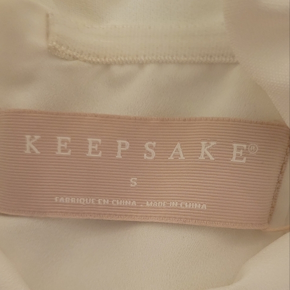 NWT Keepsake the Label Escape Mini Dress White Ivory Ruffle Details Size Small - Picture 5 of 12